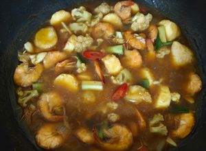 Foto resep Udang Tofu Kembang Kol