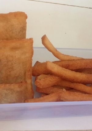 Foto resep Roti bakar isian pisang milo