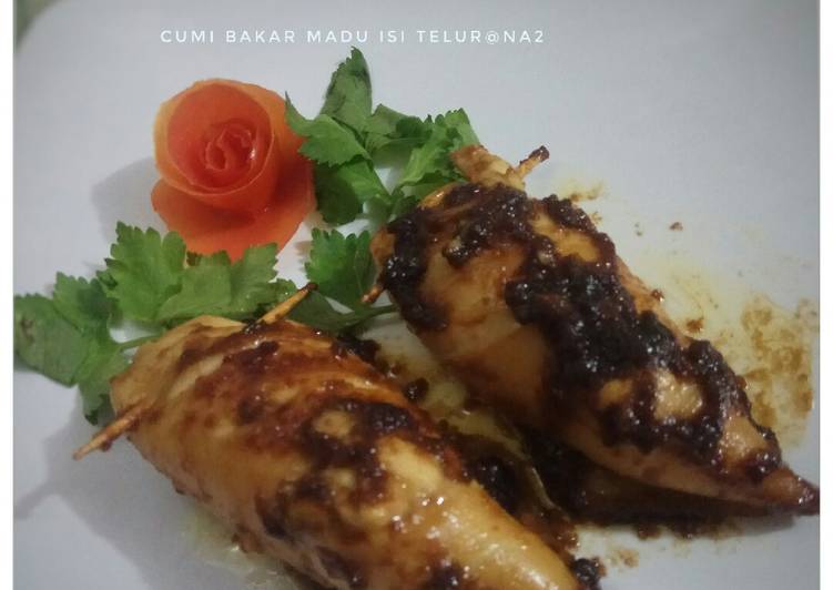 Cumi bakar madu isi telur