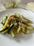 Zucchini Salad with Pecorino, Basil and Almonds