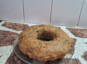 Una foto de Budín semi integral de acelga y morrón rojo