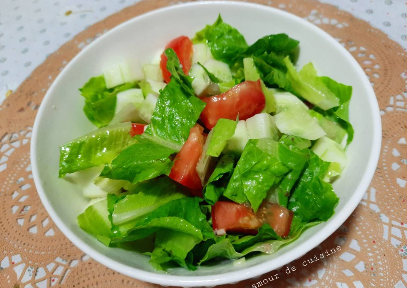 Recipe of Favorite Salade de crudités 🍅🥬🥒🧄