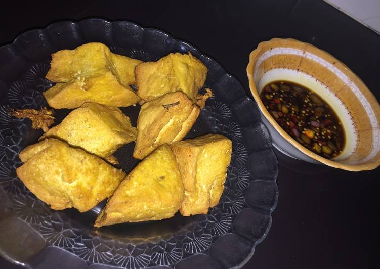 Tahu goreng ungkep cocol sambel kecap simpleeeee