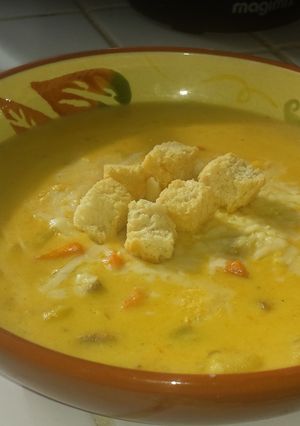 A picture of Creamy Vegetable Soup.
