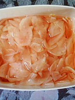 A picture of How to Make Nice Pink Sweet and Sour Pickled Ginger.