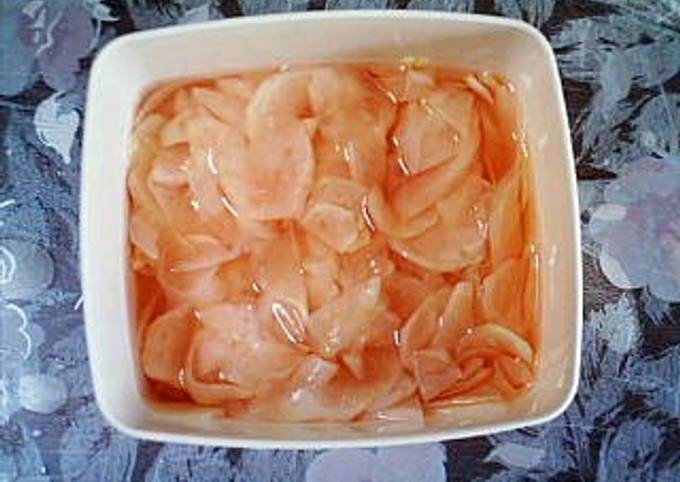 How to Make Nice Pink Sweet and Sour Pickled Ginger