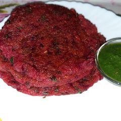 Beetroot Uttapam A picture of Beetroot Uttapam.