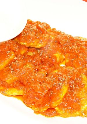 A picture of Italian Sautéed Chicken Breasts in Tomato Sauce.