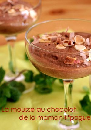 A picture of Only Two Ingredients. Mama's Chocolate Mousse.