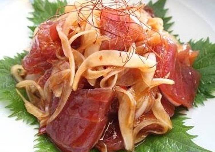 Easiest Way to Make Perfect Chinese-style Marinated Tuna and Onion