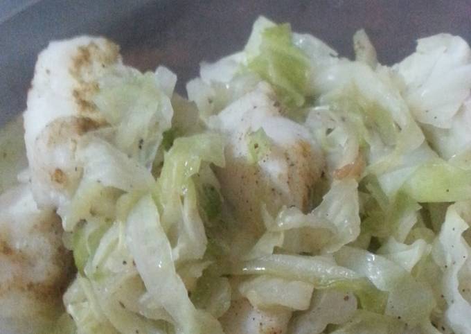 HCG Diet meal 10: lemon grass, cabbage and fish