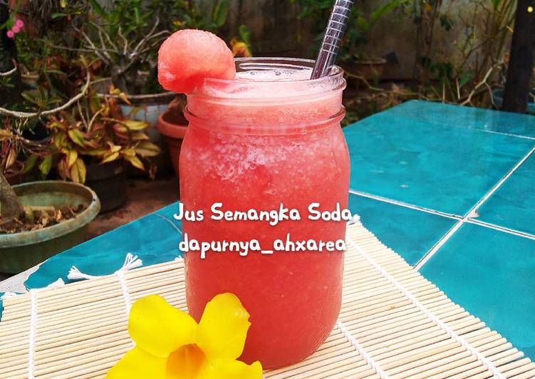 Resep Jus Semangka Soda… Cukup 2 bahan seger bngt yang Lezat