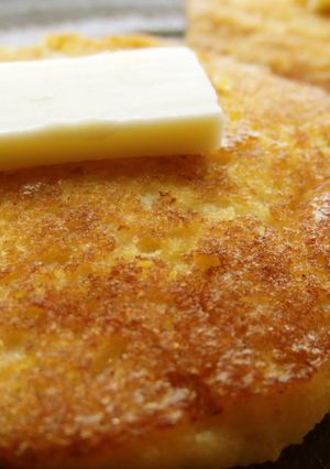 A picture of Low-carb Mock Okara Pancakes.