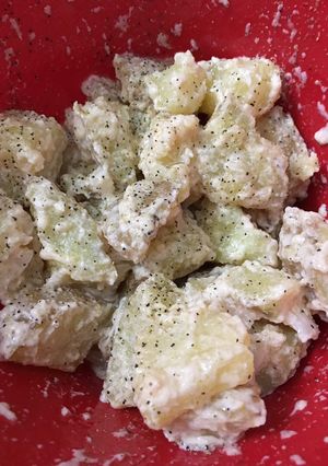 A picture of Zingy potato salad.