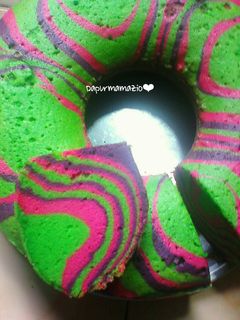 Foto resep Bolu zebra pelangi