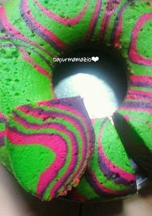 Foto resep Bolu zebra pelangi