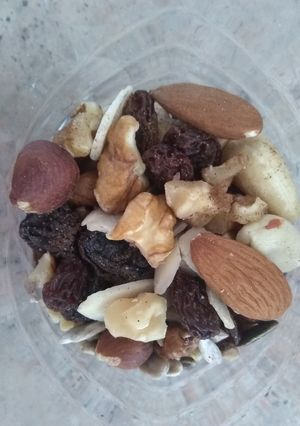 A picture of Mixed nuts - a great snack.