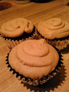 A picture of Chocolate peanut butter cupcakes.