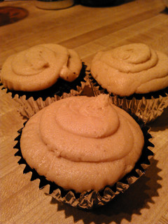A picture of Chocolate peanut butter cupcakes.