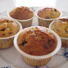 A picture of Easy Moist and Satisfying Chocolate Banana Muffins.