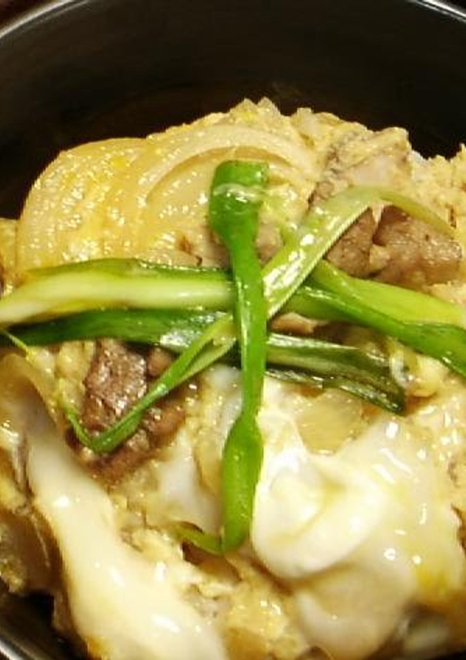 A picture of Creamy 'Oyako Don' Chicken and Egg Rice Bowl.