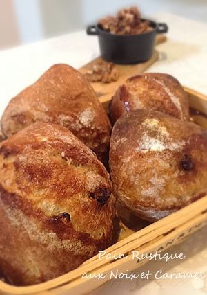 A picture of Walnut and Caramel Pain Rustique With Natural Bread Starter.