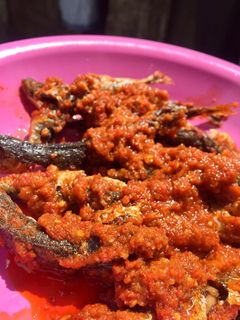 Foto resep Sambal merah ikan dencis