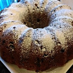 A picture of Grandma Flora's Spiced Applesauce Cake.