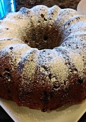 A picture of Grandma Flora's Spiced Applesauce Cake.