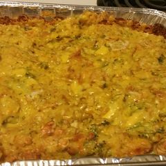 A picture of Better than Cheddars broccoli casserole.