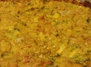 A picture of Better than Cheddars broccoli casserole.