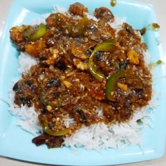 A picture of Mushroom Babycorn rice.