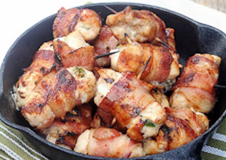 Steps to Make Delicious Bacon Wrapped Jalapeño Chicken Bites
