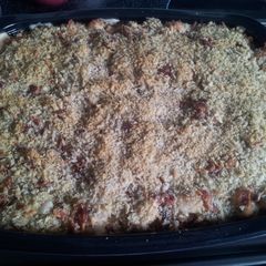 A picture of Chicken Bacon Alfredo Pasta Dish.