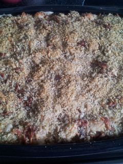 A picture of Chicken Bacon Alfredo Pasta Dish.