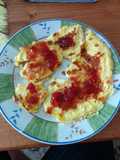 Polish omelette with jam