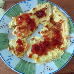 Polish omelette with jam A picture of Polish omelette with jam.