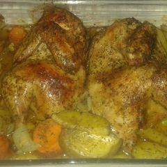 A picture of Roasted Chicken on 100% Natural Ingredients.