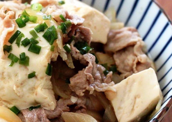 Incredibly Simple Pork and Tofu with Mentsuyu Recipe