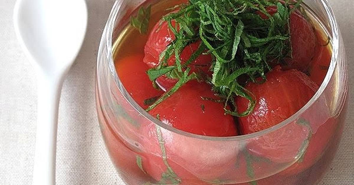 UmeboshiFlavored Pickled Tomatoes Recipe by cookpad.japan Cookpad