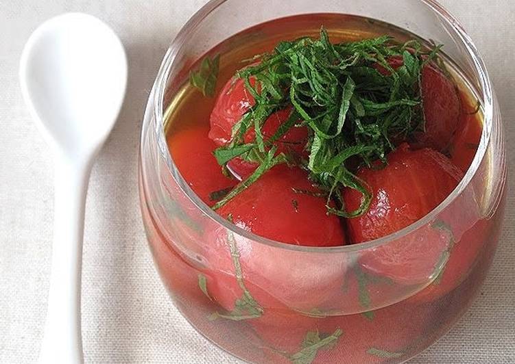 Umeboshi-Flavored Pickled Tomatoes