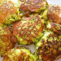 A picture of Easy Turkish Cooking! Zucchini & Cheese Fritters.