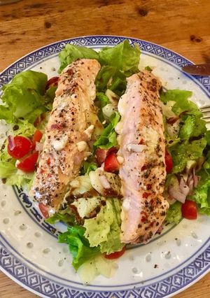 A picture of Salmon Salad.