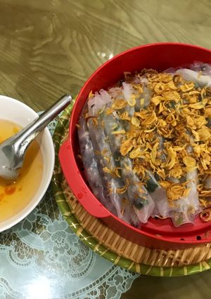 Hình của món Bánh cuốn (từ bánh tráng) siêu tốc.