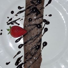Chocolate strawberry dosa A picture of Chocolate strawberry dosa.