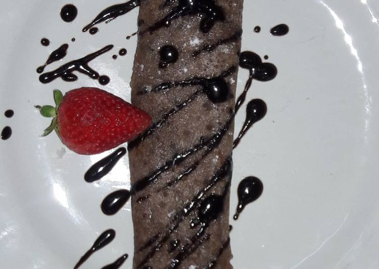 Chocolate strawberry dosa