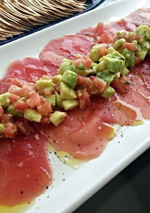 A picture of Tuna Carpaccio my version.
