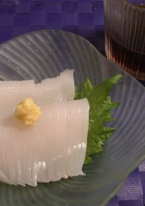 A picture of Squid Noodles (Ika Somen).