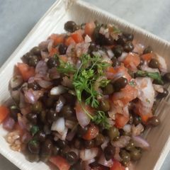 A picture of Chatpate green chana chaat.