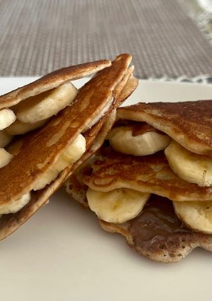 A picture of Banana 🍌 & Nutella Pancake 🥞.